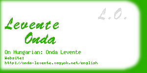 levente onda business card